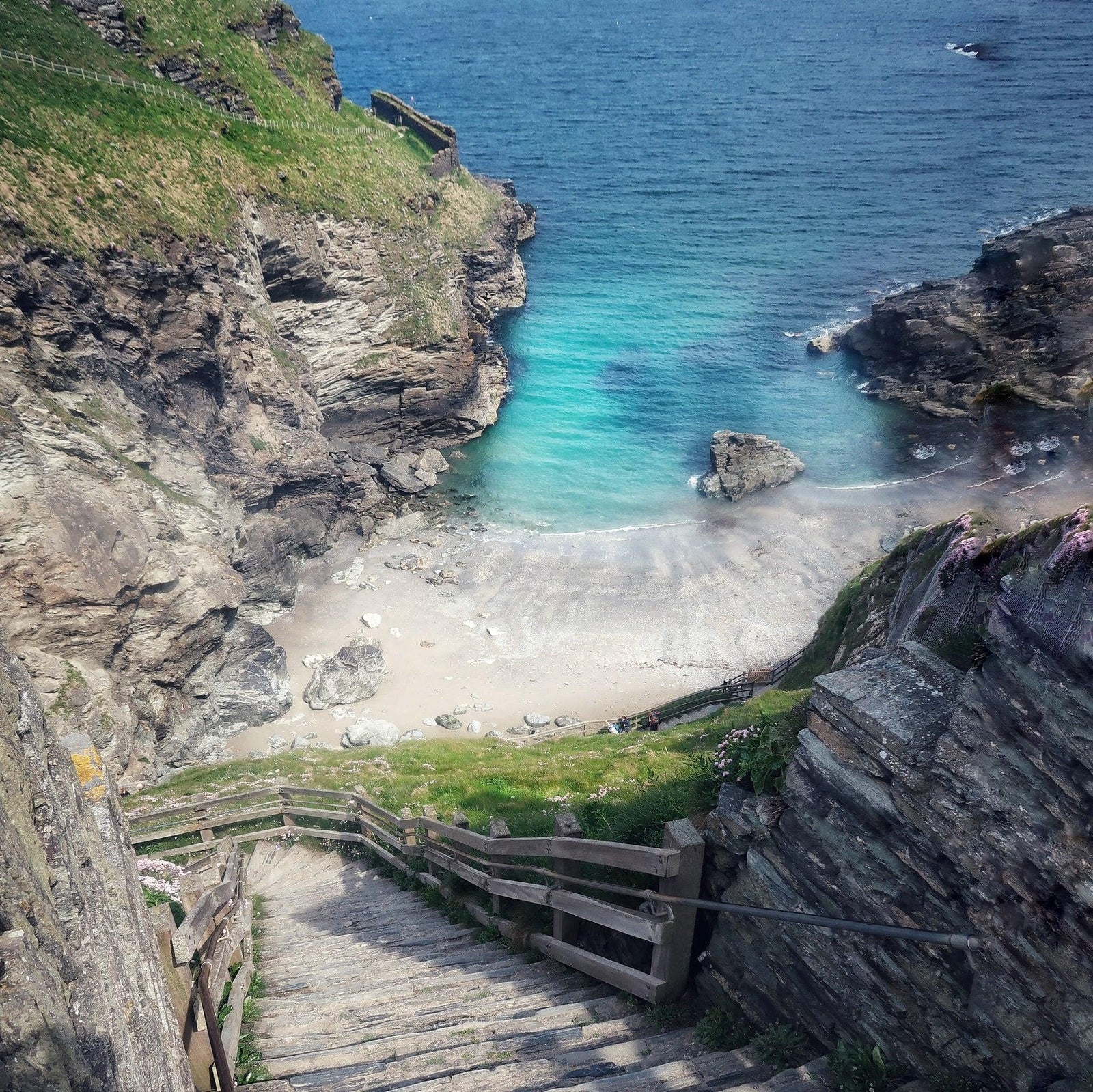 Tintagel Beach Steps, Cornwall England La Pochette Blog