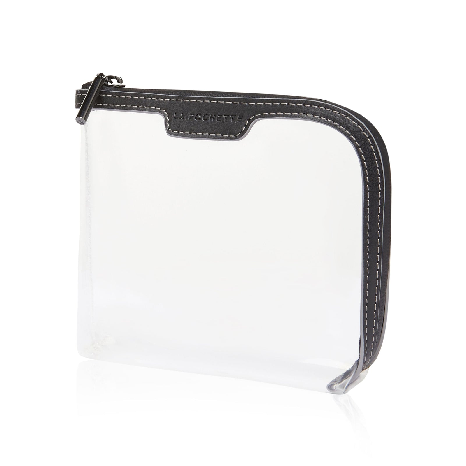 Small Anywhere Everywhere see through pouch with in black and grey trims