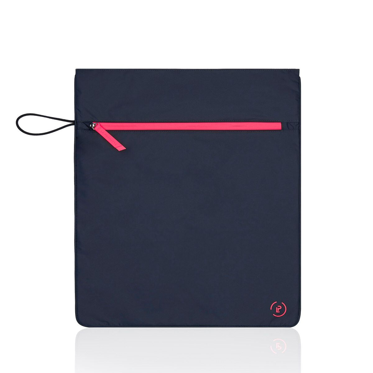 Kit Bag in navy with pink trims , with a waterproof lining to keep sweaty kit or towels separate in your everyday 