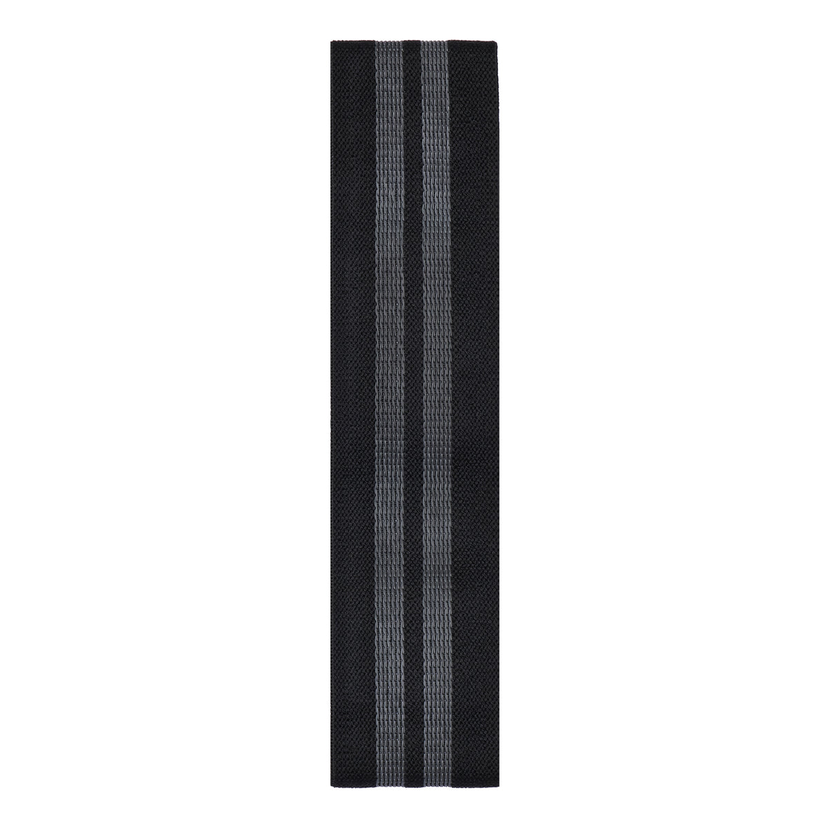 Inside-out view of the La Pochette resistance band in black showing silicone grips