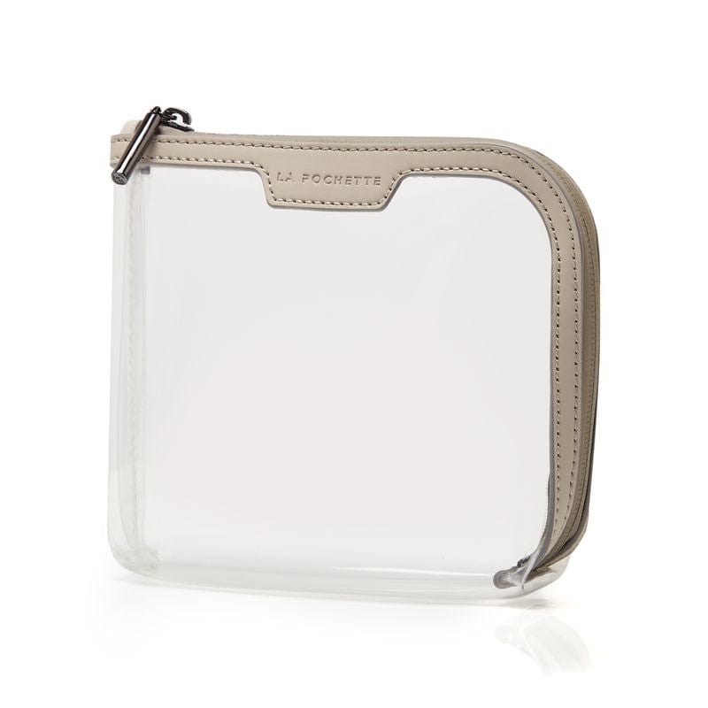 Small Clear Pouch In Linen Shadow colourway