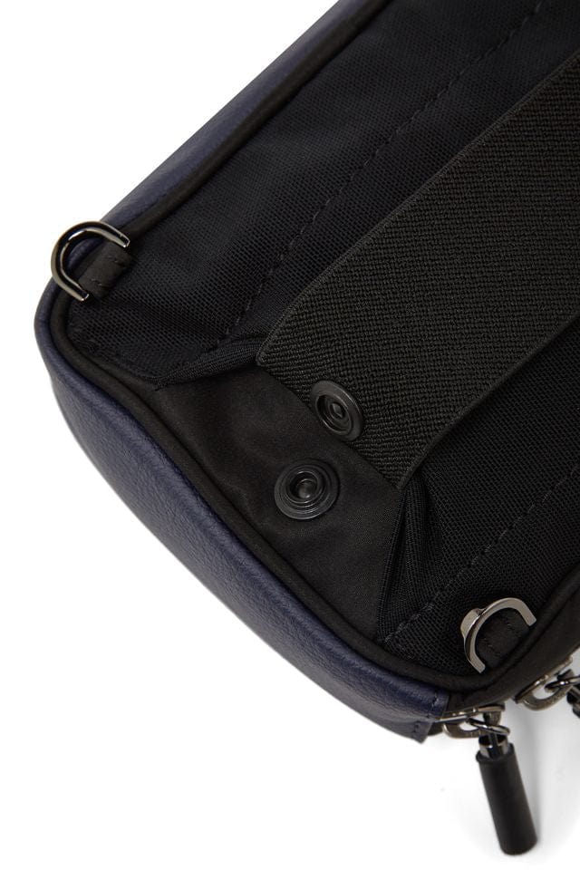 Go Anywhere Convertible Belt Bag - Black with Navy Desserto Cactus Leather