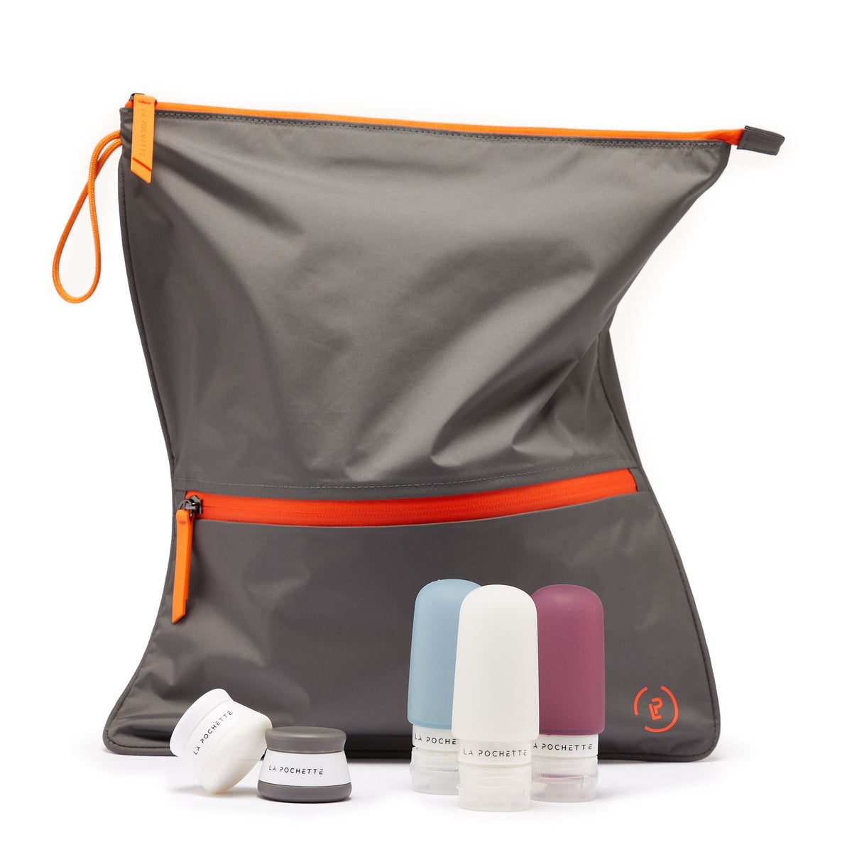 Pewter Flame Sweat Bag Bundle with travel pots and travel bottles