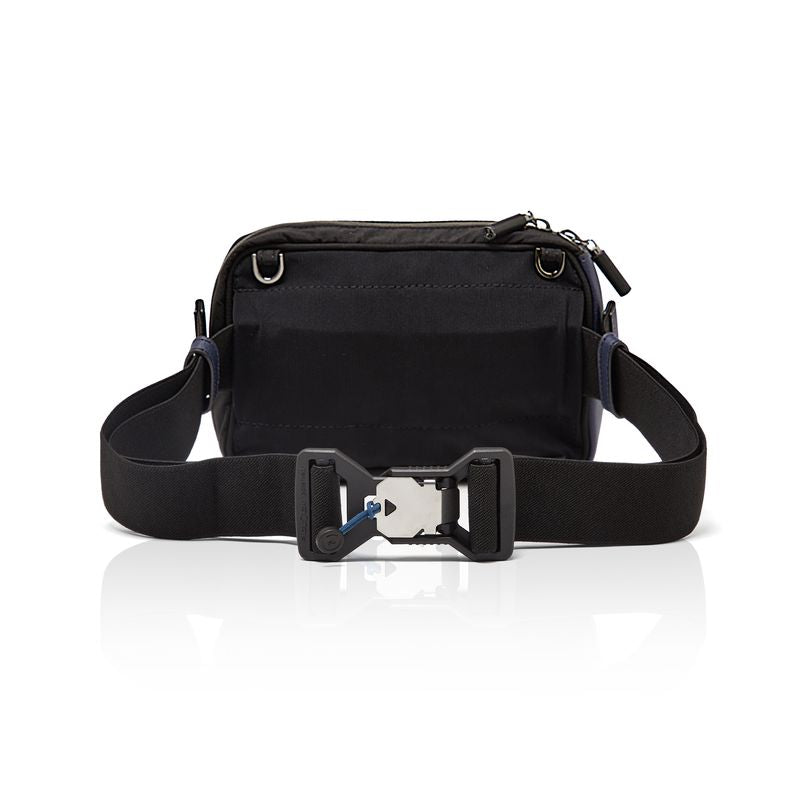 Go Anywhere Convertible Belt Bag - Black with Navy Desserto Cactus Leather