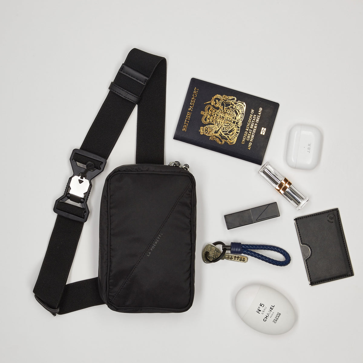 Go Anywhere Convertible Belt Bag - Black with Desserto® Cactus Leather