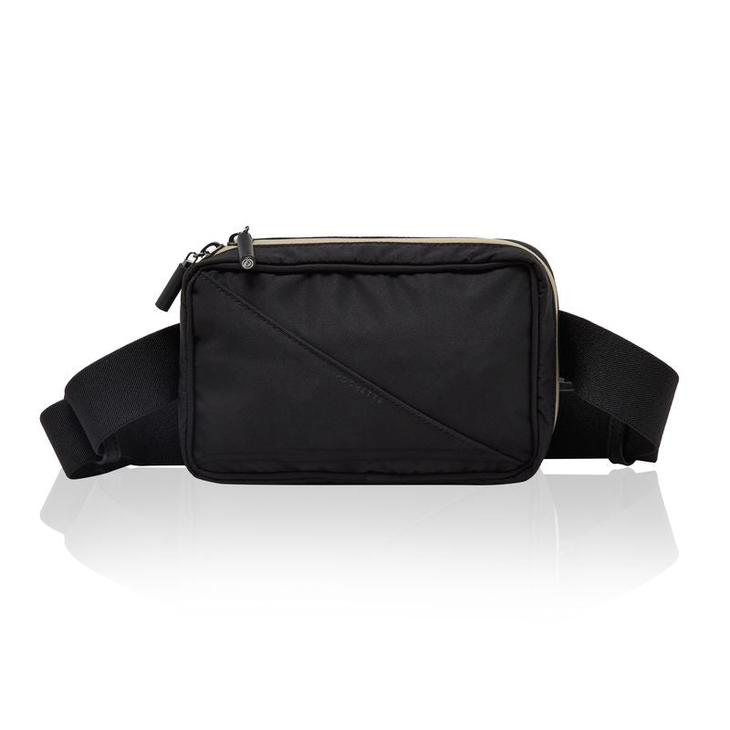 Go Anywhere Convertible Belt Bag - Black / Flax