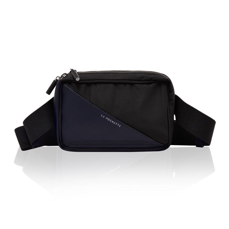 Go Anywhere Convertible Belt Bag - Black with Navy Desserto Cactus Leather