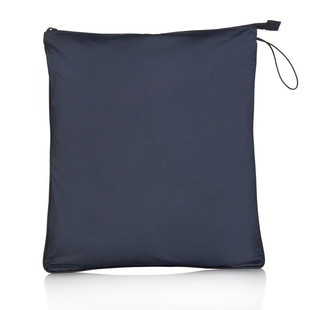 Blue La Pochette water resistant large Sweat kit bag for sport or fitness studio wear. Lightweight stylish design made sustainably from recycled material with antibacterial and deodorising properties.