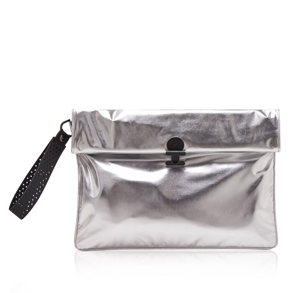 Maxi waterproof Wet Bag to put wet swimwear, in silver and black