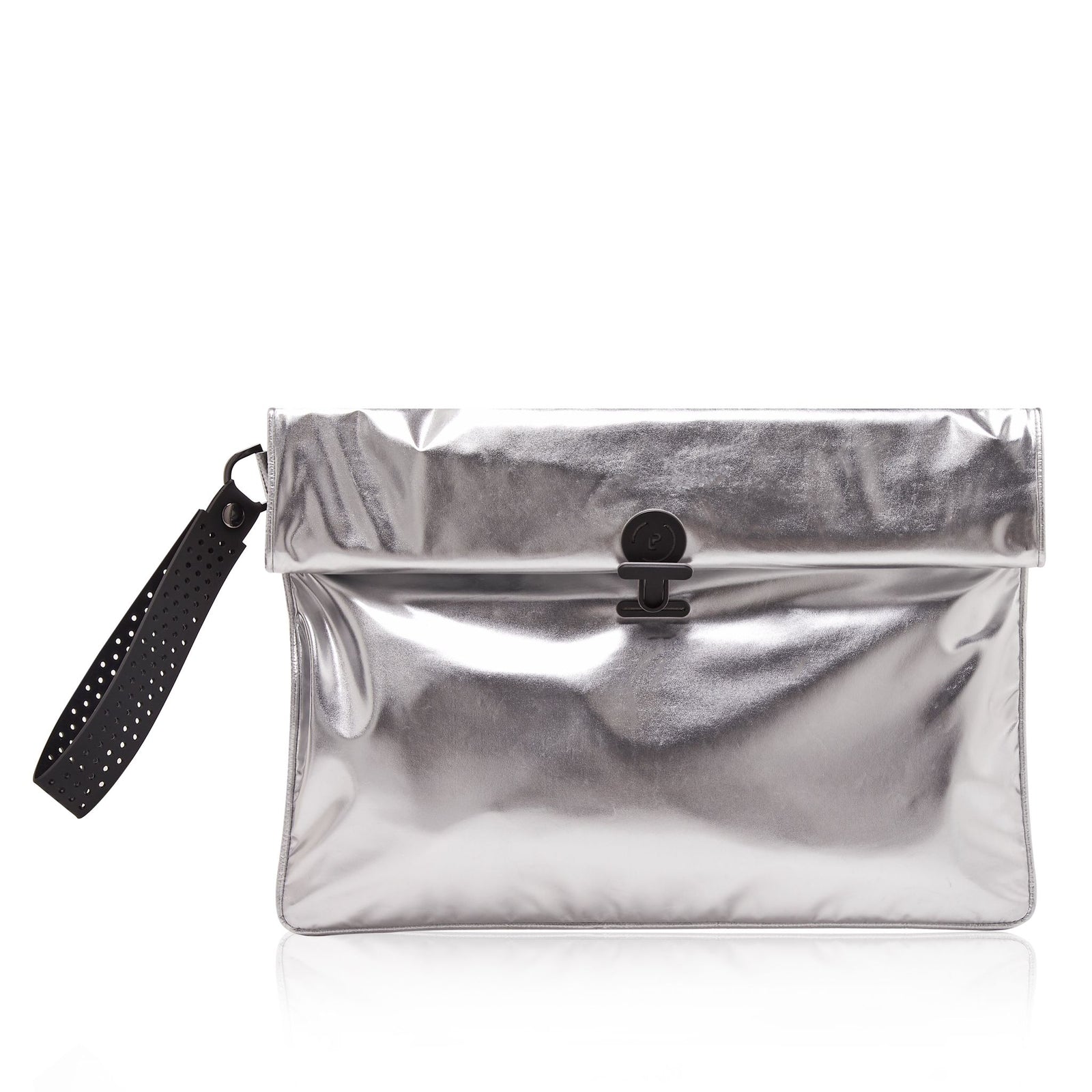 Maxi waterproof Wet Bag to put wet swimwear, in silver and black