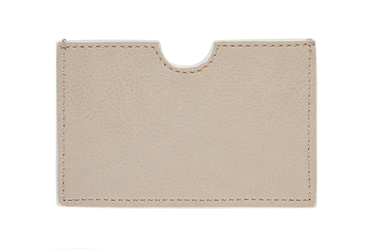 Rear view of Card Wallet in Cashmere White colourway 