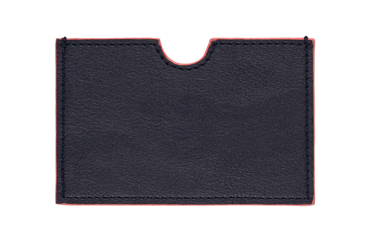 Rear view of Card Wallet in Midnight Neon Pink colourway 