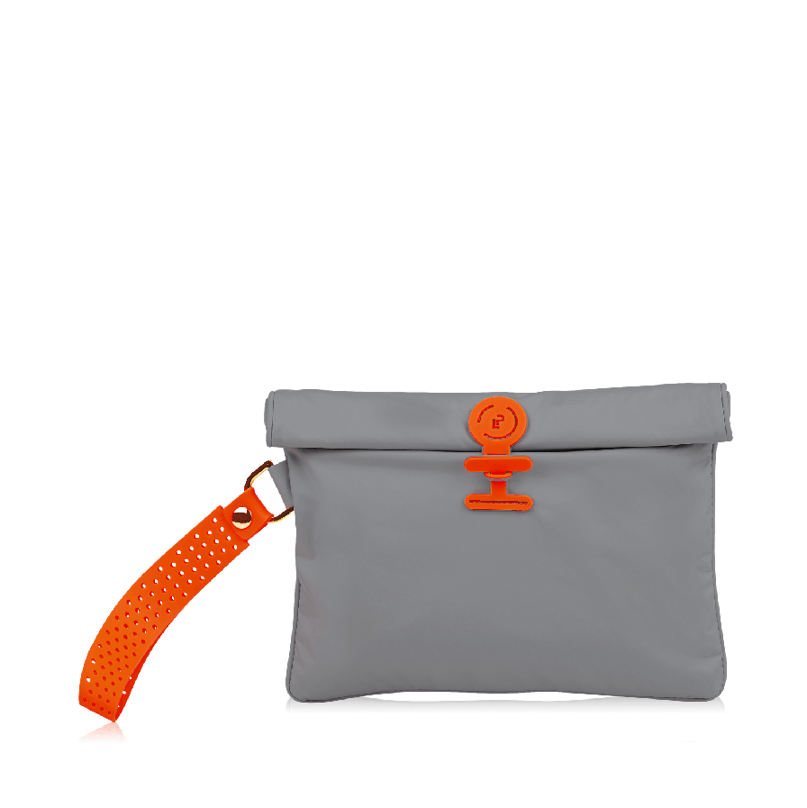 Large Wet Bag in Shadow Neon Orange colourway, folded closed