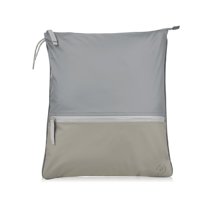 Shadow Walnut Sweat Bag, shown flat with both pockets zipped
