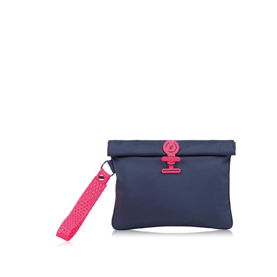 Small Wet Bag in Midnight Neon Pink colourway, folded closed