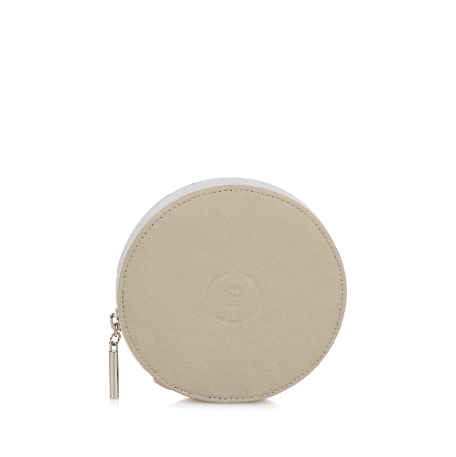 Circle Purse in Cashmere White colourway 