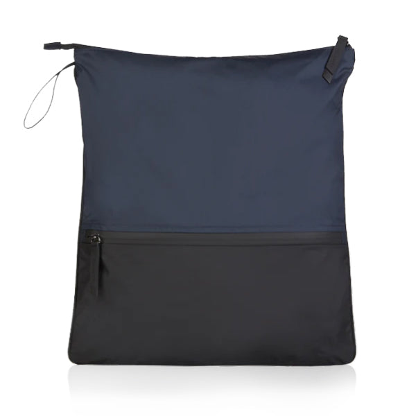 Midnight Ink Sweat Bag, shown flat with both pockets zipped