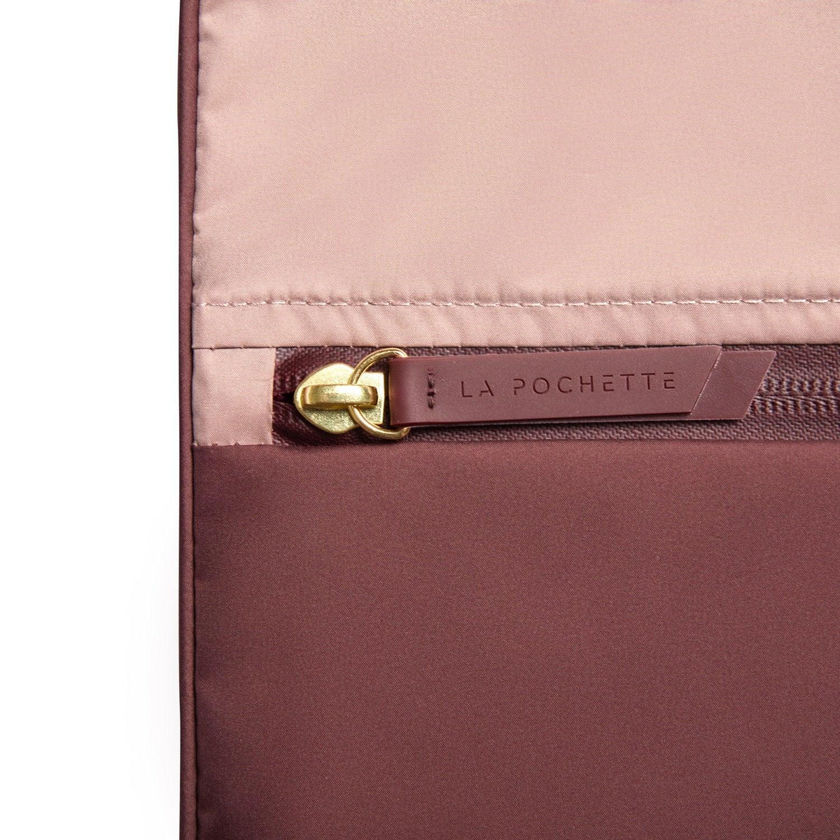 La Pochette zip detail Rose Oxblood Sweat Bag 