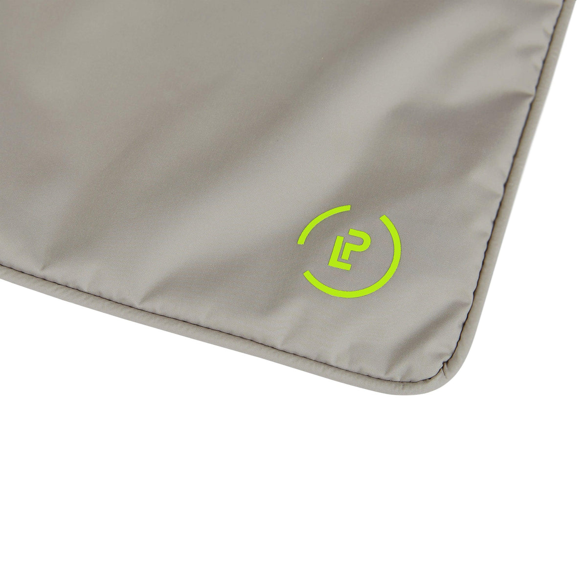 Sweat Bag Bundle in Walnut Neon Green colourway La Pochette logo detail