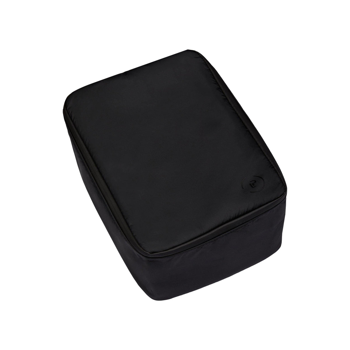 Black La Pochette medium Shoe Bag with black trims, lightweight padded travel bag for trainers or shoes
