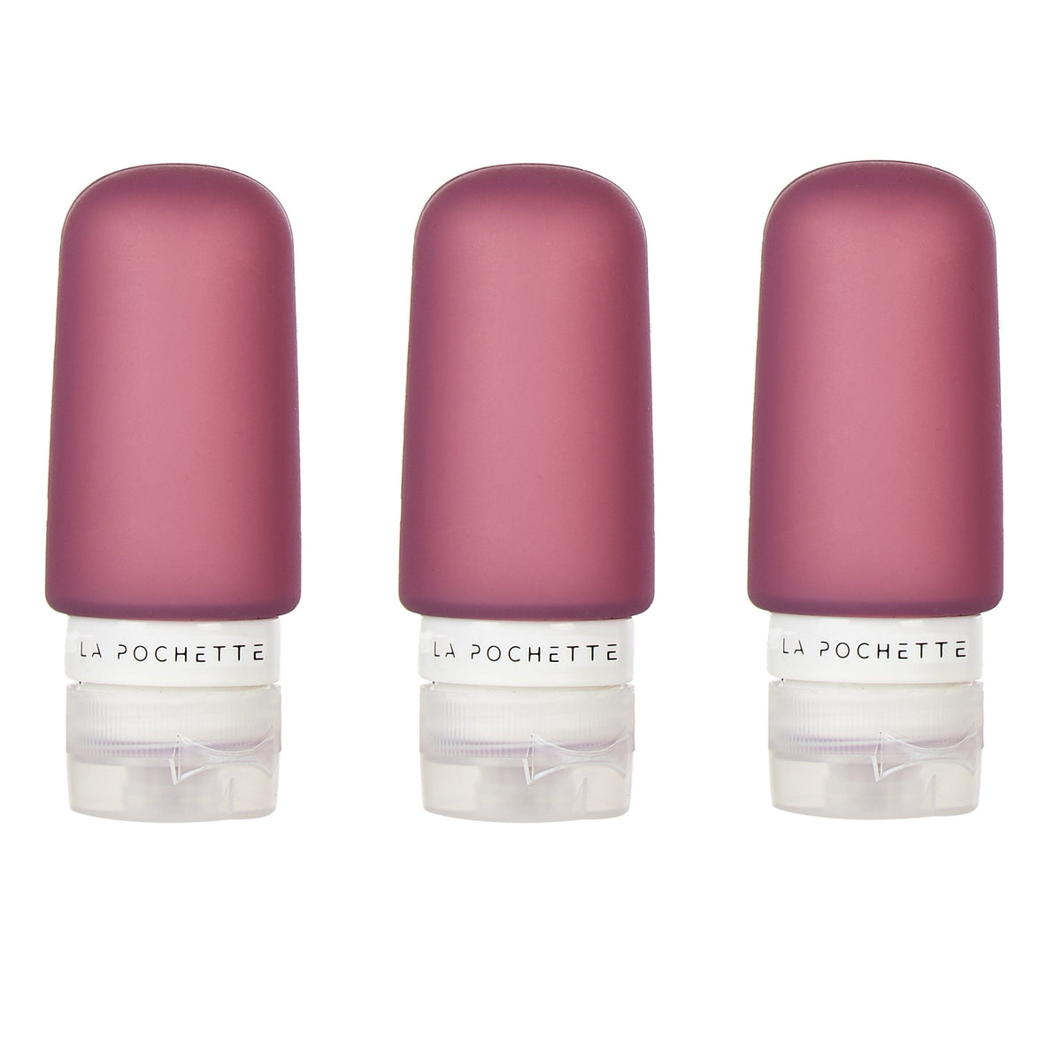 Travel Bottle Trio in burgundy