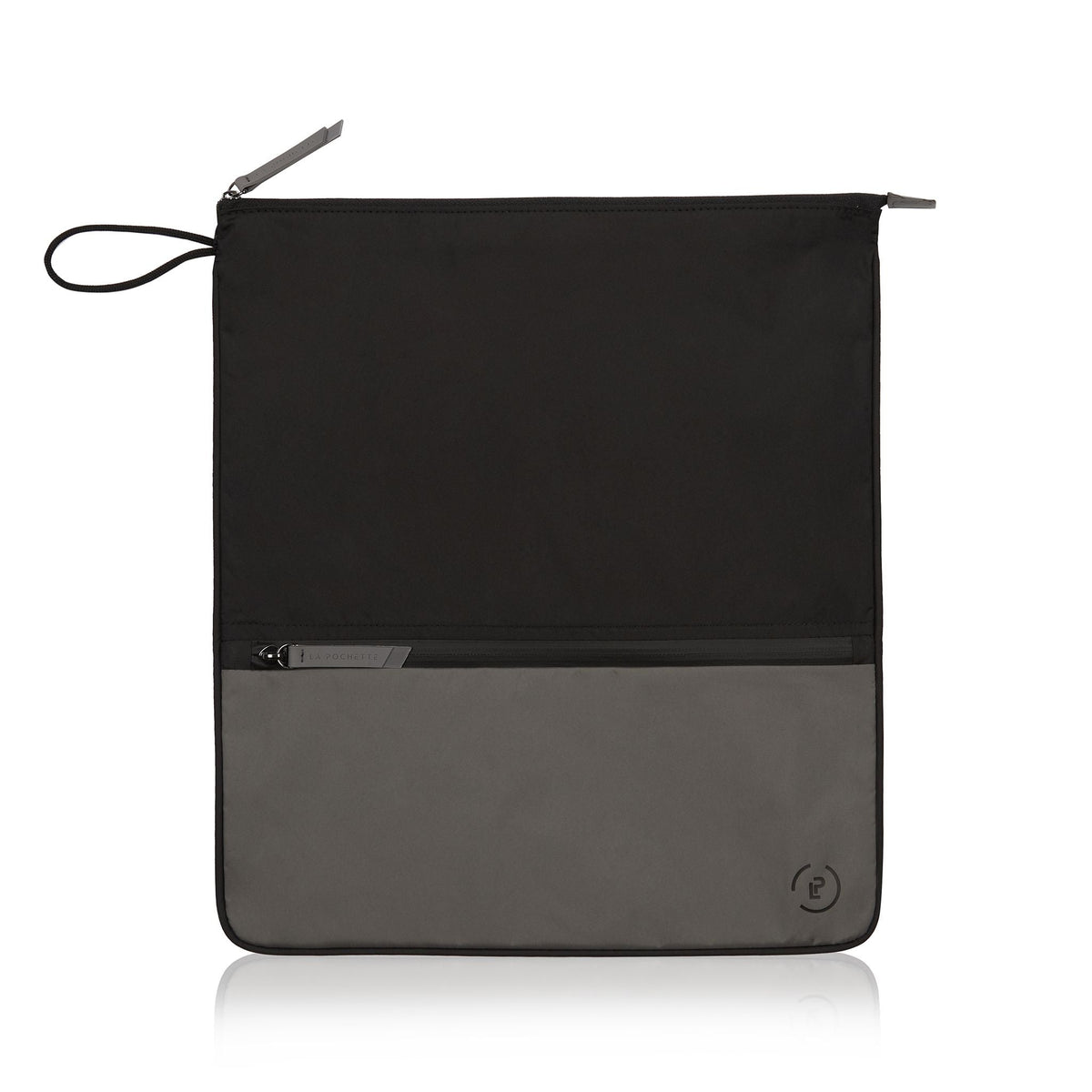 Sweat Bag in dark grey and black - antimicrobial washable bag keeps gym clothes separate in day bags and gym bags