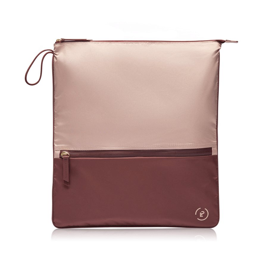 Sweat Bag in soft pink and burgundy - Deodorising Sweat Bag for storing post workout kit inside a tote, backpack or day bag